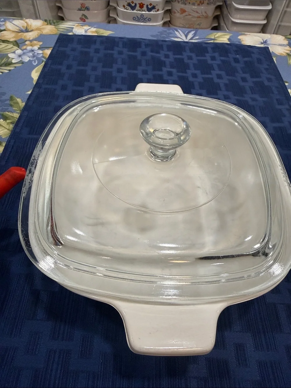 Corningware Blue Cornflower 1 Quart Blue Lettering